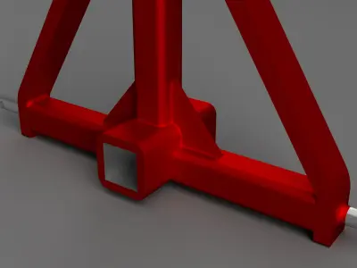 Agricultural 3-Point-Linkage Low-poly 3D model