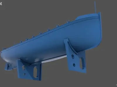 13m italian ww2 motorboat - Commercial license - 1-100 scale 3D print model