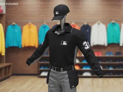 Softball Umpire Clothes 3D model