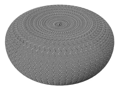 Rattan pouf Free 3D model