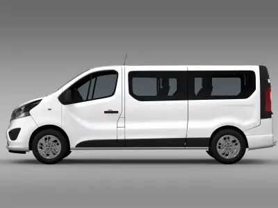 Vauxhall Vivaro Window Van 2017 L2H1 3D model