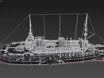 Bouvet Battleship 3D Model 3D model
