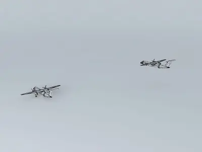 DeHavilland DHC-8-300/Dash-8 Template Free 3D model