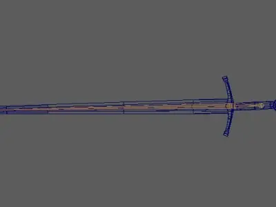 Sword golden ball with celtic knots Free low-poly 3D model