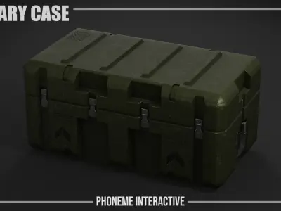 Military Case Game Ready Tactical Storage Box with 4K PBR Low-poly 3D model