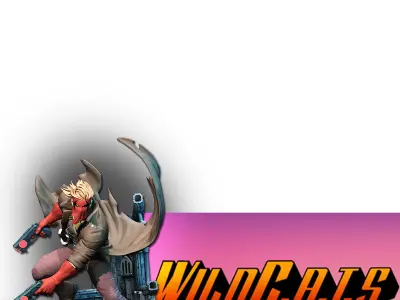 Grifter from Wild CATS by Jim Lee comics STL files 3d printing  3D print model