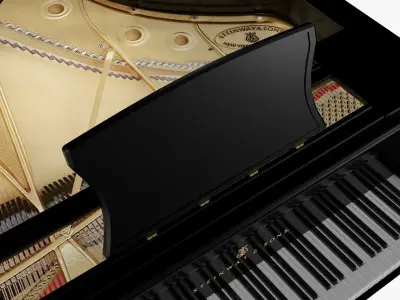 Piano Steinway Concert Grand Model D 3D model