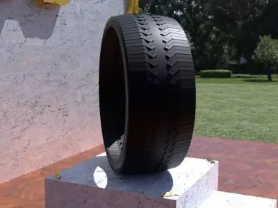 ORTAS TIRE NO 45 GAME READY Low-poly 3D model