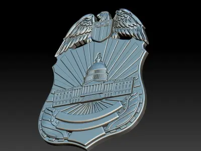 Police badge 3D print model