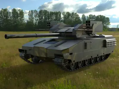 the big tank Low-poly 3D model