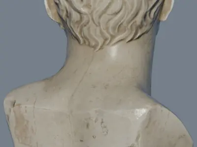 4K High Polly Ancient Roman Marble Statue 3D model