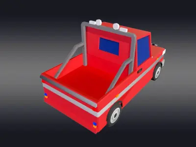 Cartoonish Jeep 3D model