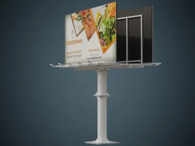 Billboard 3B Low-poly 3D model