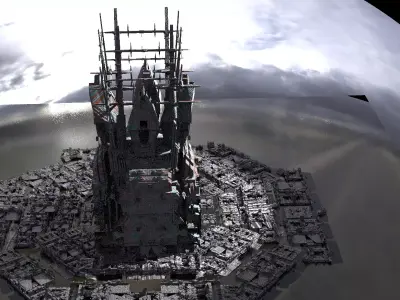 Space Ship under repair 3D model