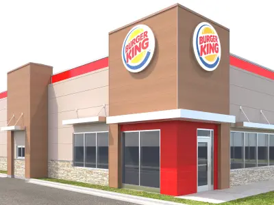 Retail-038 Burger King-002 With Site 3D model
