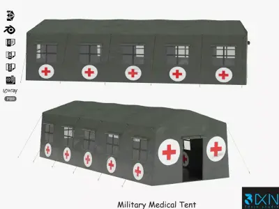 Military Medical Tent 3D model