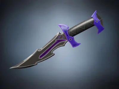 Reaver knife Valorant Game ready asset Low-poly 3D model