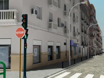 European City Block 01 3D model