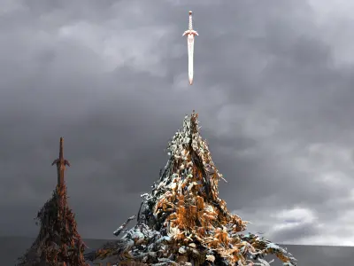 Undead treasure corpses full 3D model