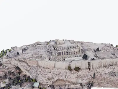 Acropolis of Athens - Parthenon Low-poly 3D model
