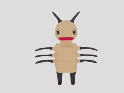  Cartoon Bug  Low-poly 3D model