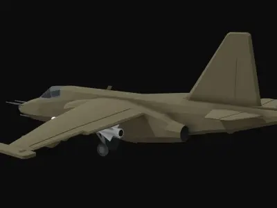 SU-25 Low Poly Low-poly 3D model