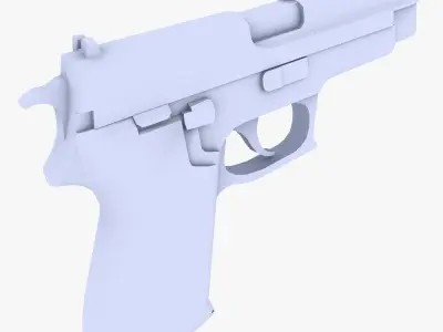 SIG P220 Pistol Low-poly 3D model