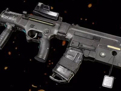 TavorX95 sniper rifle in call of duty blackout Low-poly 3D model