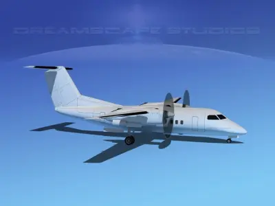 De havilland Canada DHC-8-100 LP SS 3D model