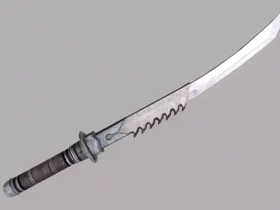 Sword samurai Low-poly 3D model
