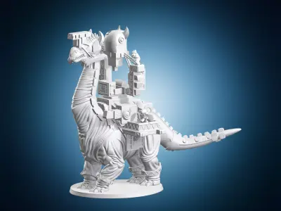 Brontomonster Serpentbloods RPG Miniature 3D print model