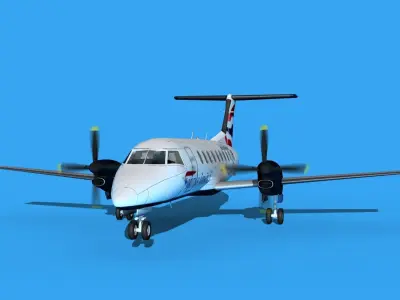 Embraer EMB120 British Airways 3D model
