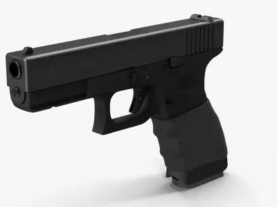 Glock 17 Handle Low-poly 3D model