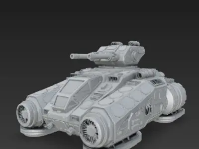 3D Printable Iron Oath Calm Before the Storm Heavy Hover Tank 3D model