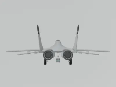 MIG 29 stylised low poly Low-poly 3D model