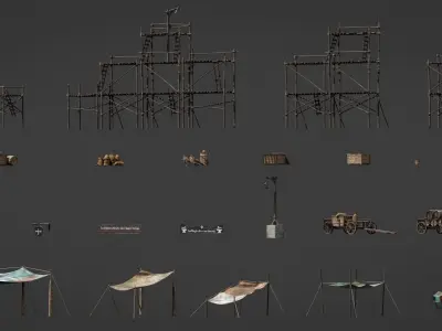 Late Medieval Period Central Europe Assets 3D model
