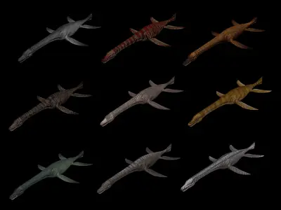 Cryptoclidus Pack Low-poly 3D model