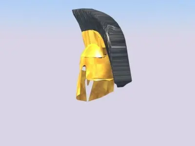 Greek low poly helmet FOR FREE Free low-poly 3D model