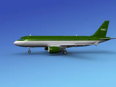 Airbus A320 Corporate 6 3D model