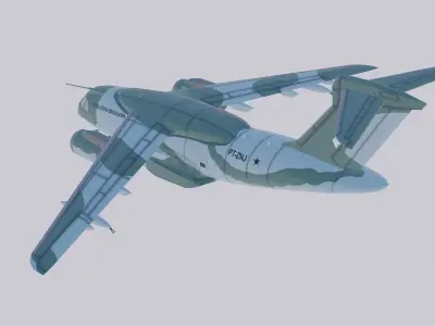 Embraer KC-390 Millennium FAB Low-poly 3D model