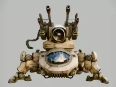 X-7R Heavy Spider Tank 3D model
