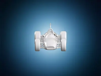 Retro Grand Prix Car 3D Print Model 3D print model