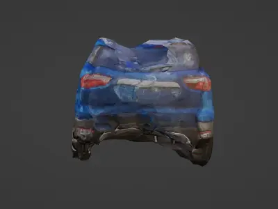 Damaged Small SUV 3D model