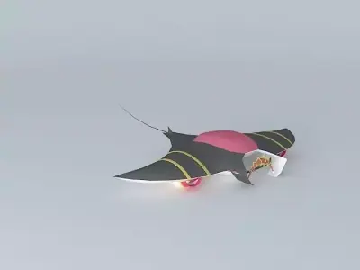 Manta spaceship Free 3D model