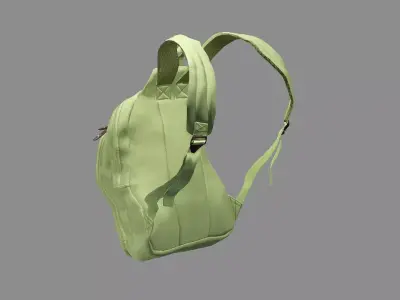 Backpack Camping Handle bag 15 Low-Poly 3D Model Low-poly 3D model