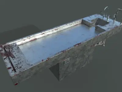 Autopsy Table Free low-poly 3D model
