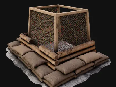 Blindage Dugout Free low-poly 3D model