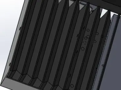 The gear and rack drives the manipulator 3D model