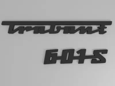 Trabant rear emblem Free 3D model
