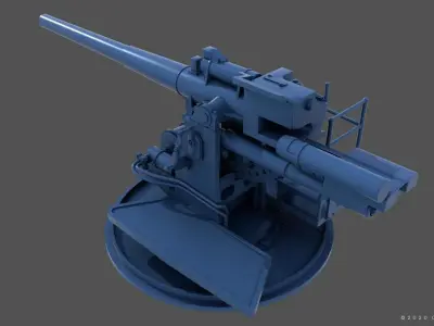 QF4-7inch Mark VIII - Personal license - 1-72 scale 3D print model